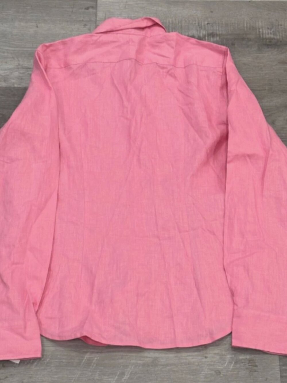 Vintage Ralph Lauren Petite Linen Relaxed Slim Fit Pink Shirt Womens S - Picture 2 of 8